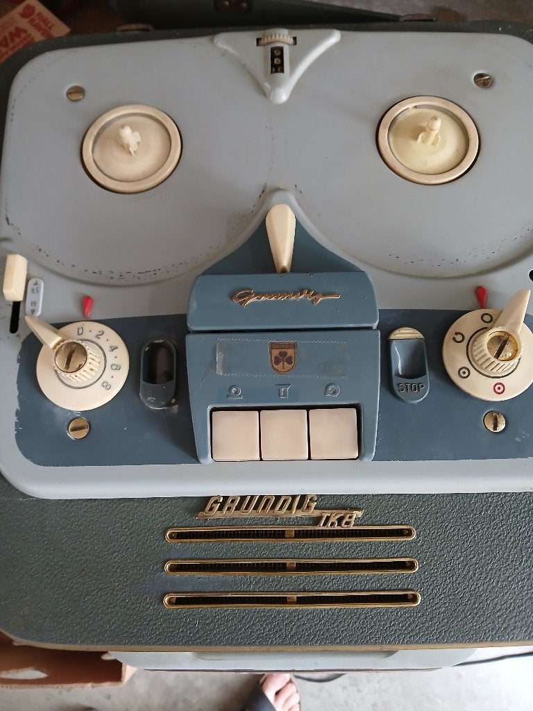 2 vintage bandrecorders Philips en Grundig, TV, Hi-fi & Vidéo, Enregistreurs audio, Enlèvement, Magnétophone