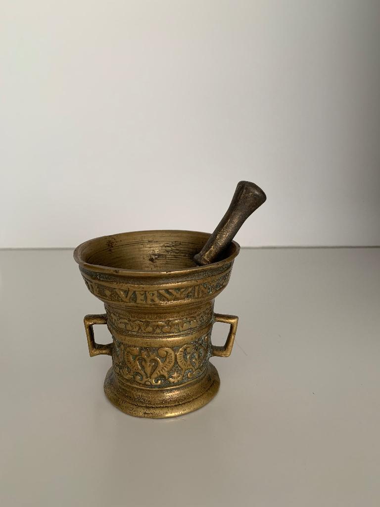 de pharmacie en bronze lourd avec pilon — 950 grammes, Enlèvement ou Envoi, Bronze