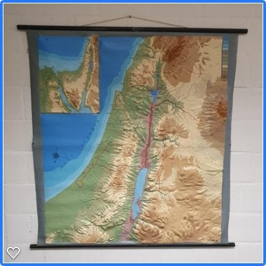 Schoolkaart van Palestina in reliëf, Ophalen, Overige thema's