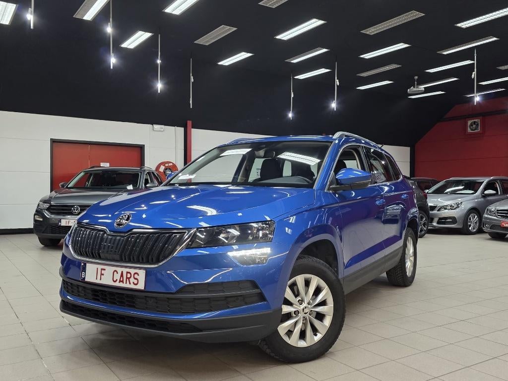 Karoq 1.0 TSI Style**51000KM'S**CAMERA**NAVI*1.EIG, Auto's, Skoda, Voorwielaandrijving, Stof, Blauw, Karoq