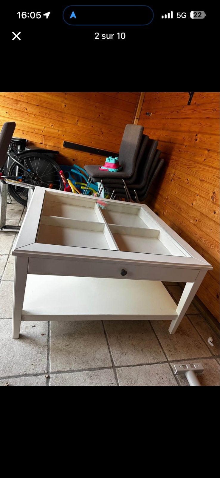 IKEA LIATORP blanc complet (4x meubles) – bon état –, Maison & Meubles, Enlèvement, Utilisé, Verre