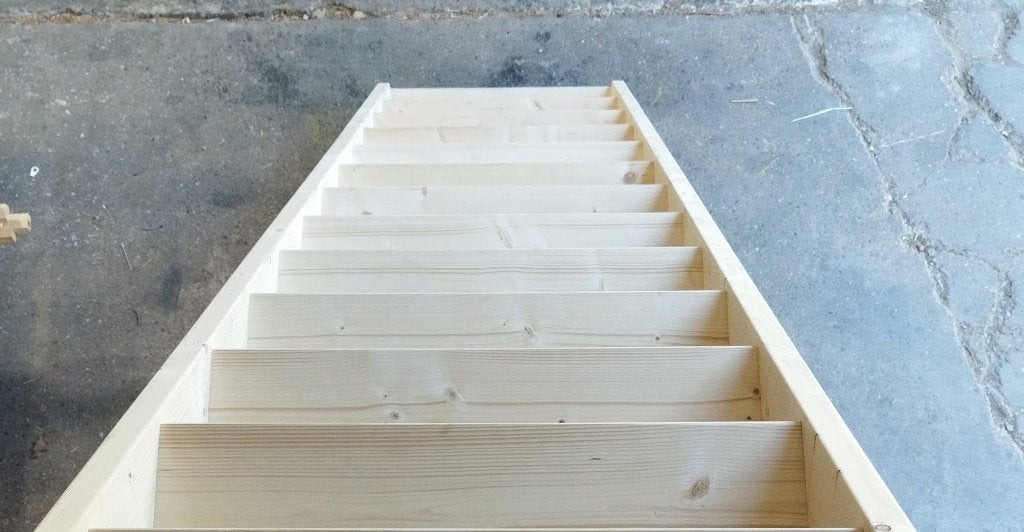 Houten werftrap, Doe-het-zelf en Bouw, Ladders en Trappen, Ophalen, Trap