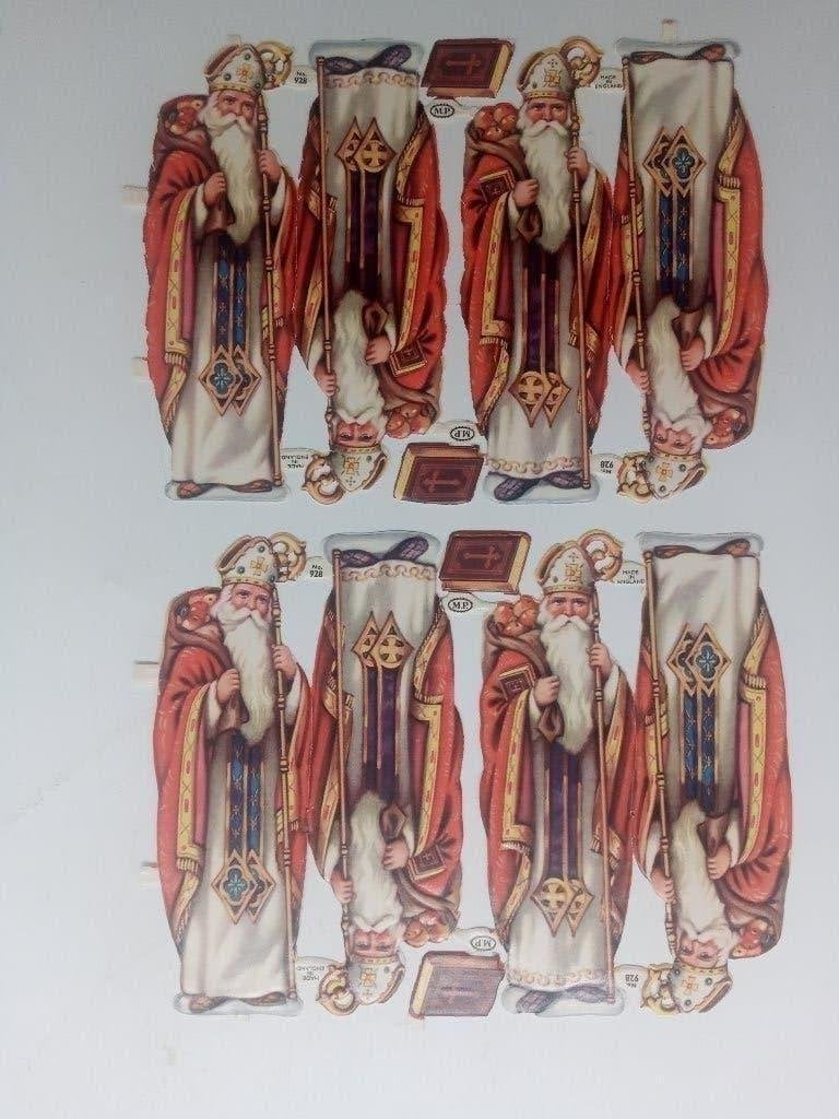 2 velletjes vintage Sinterklaas poëzieprentjes, Ophalen of Verzenden