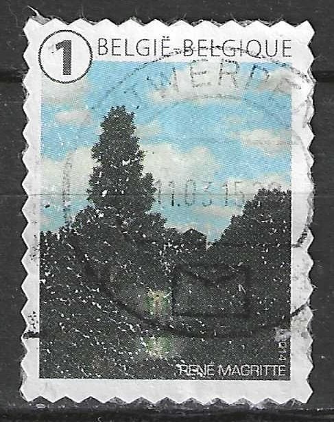 Belgique 2014 - Yvert 4417 /OBP 4437 - Rene Magritte (ST), Timbres & Monnaies, Timbres | Europe | Belgique, Envoi, Affranchi, Oblitéré