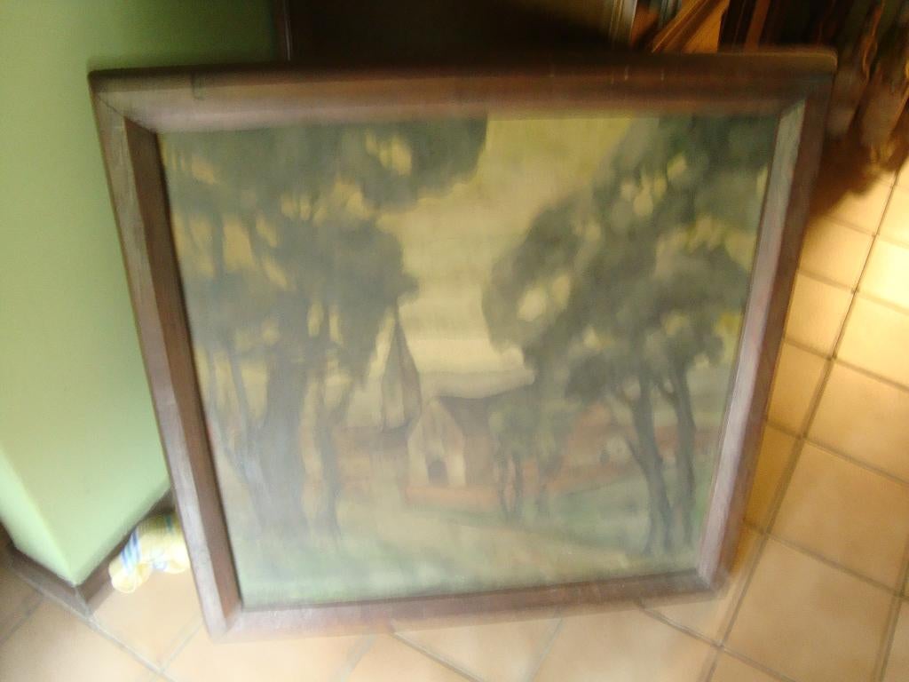 Schilderij van L(eo?) Vingerhoets., Antiek en Kunst, Kunst | Schilderijen | Klassiek, Ophalen