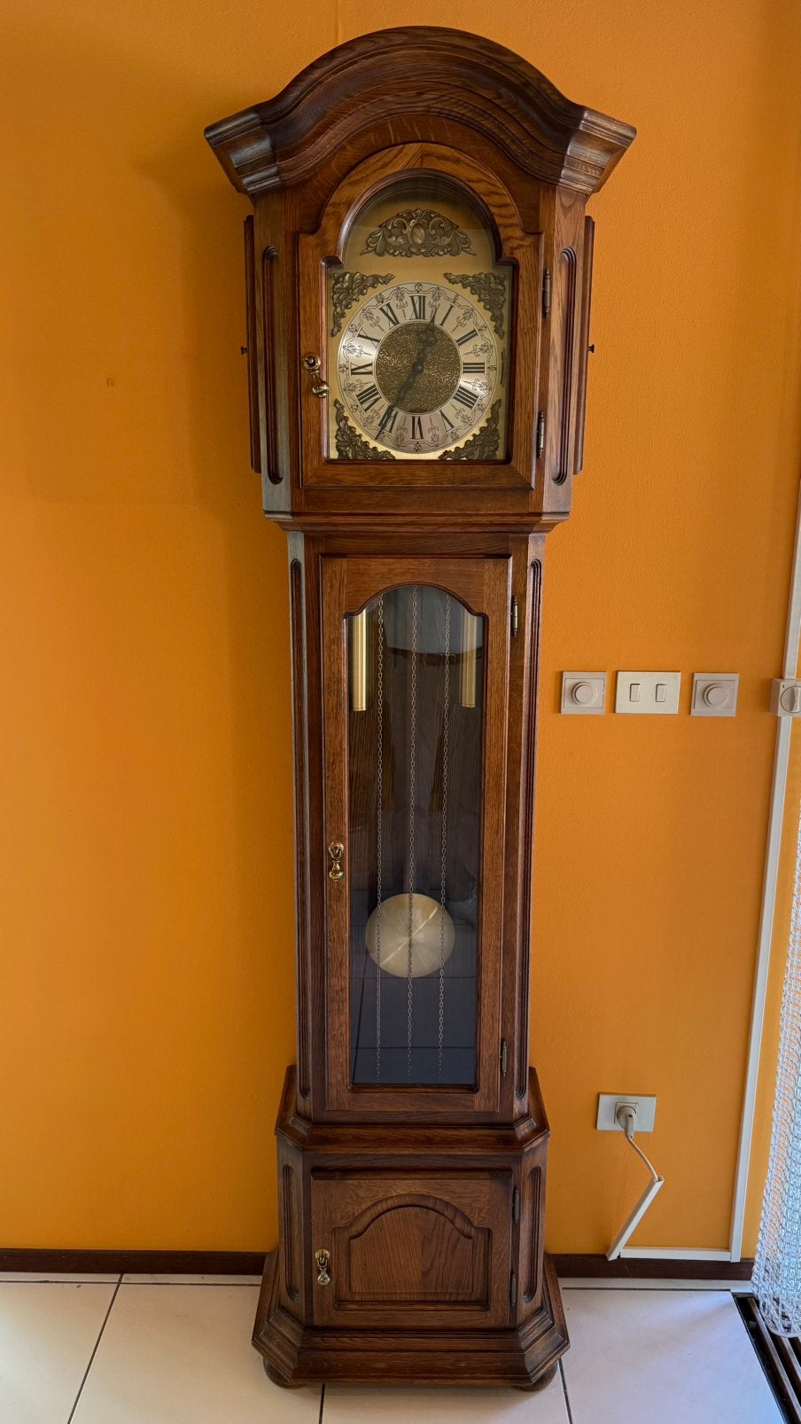 Pendelklok in hout, Antiek en Kunst, Ophalen