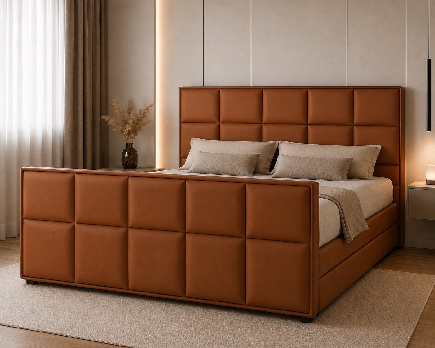 Boxspring de luxe 200x200 NEW/NOUVEAU, Maison & Meubles, Chambre à coucher | Lits boxsprings, Neuf, Autres dimensions, Brun, Enlèvement