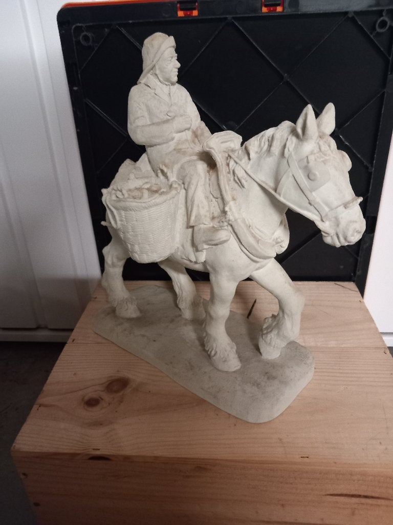 Garnaalvisser te paard, Ophalen
