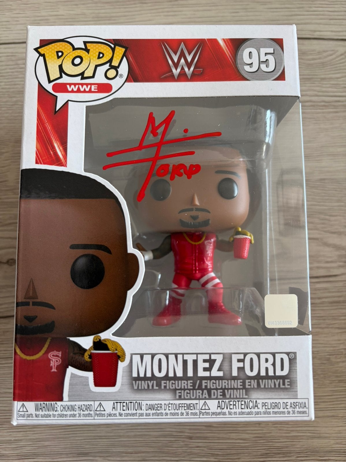 Signed WWE Montez Ford Funko Pop, Ophalen of Verzenden, Zo goed als nieuw