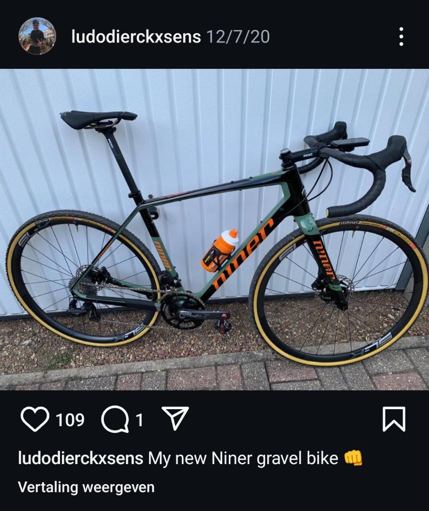Gravelbike Niner RLT RDO – 56 – fiets Ludo Dierckxsens, 28 inch, Gebruikt, Carbon, Heren