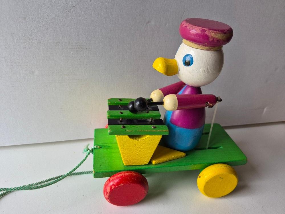 werkende vintage trekeend bewegend op xylofoon, Enlèvement ou Envoi