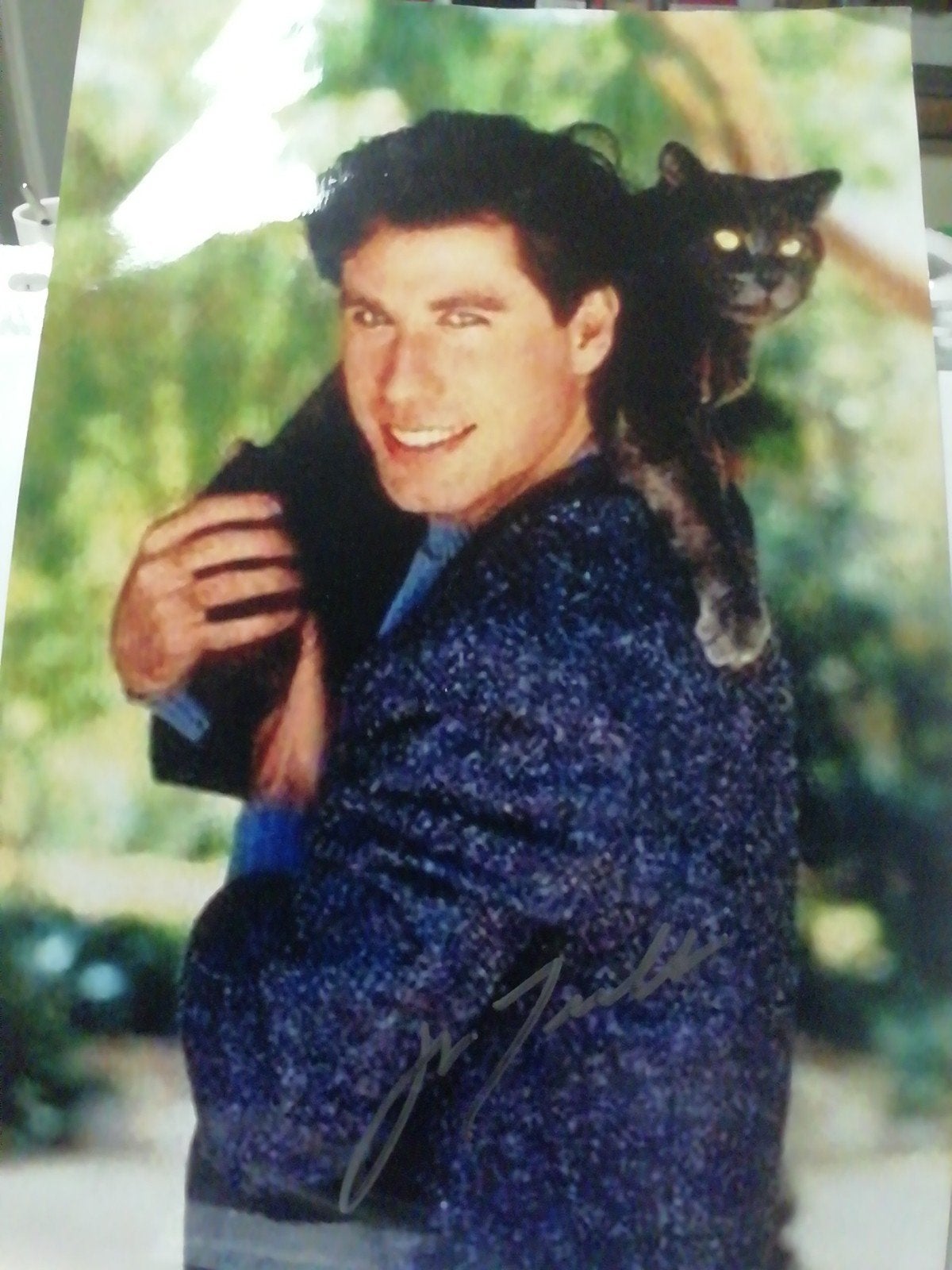John Travolta met originele handtekening, Verzamelen, Ophalen of Verzenden