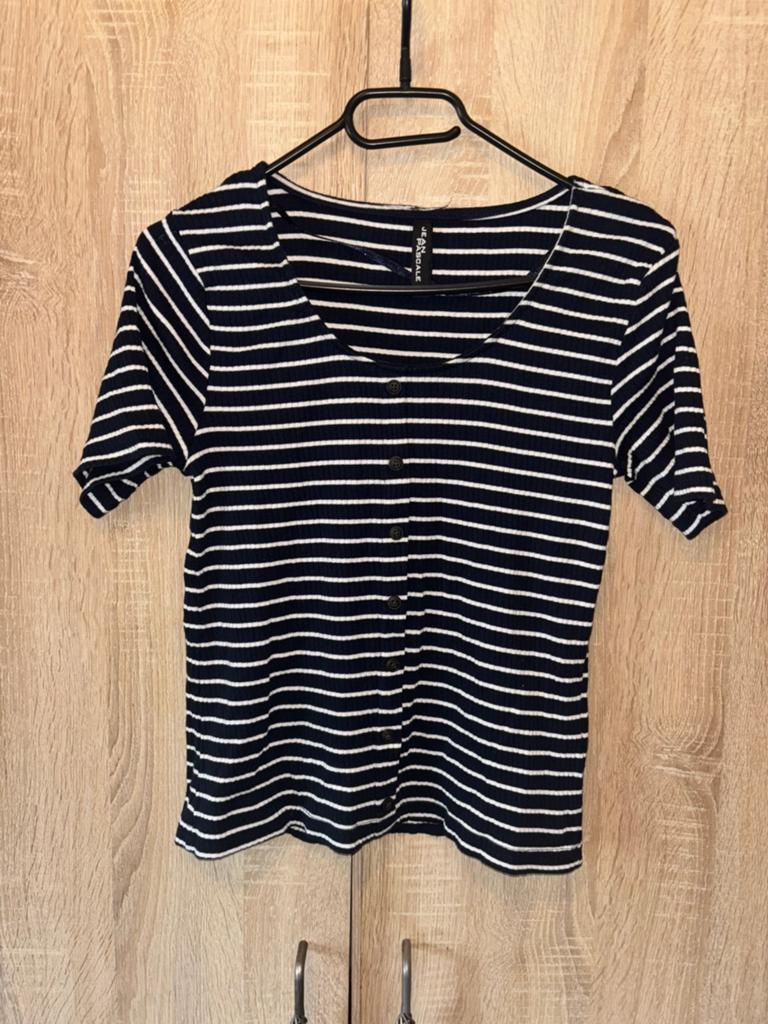T-shirt jean pascale, Zwart, Ophalen of Verzenden, Zo goed als nieuw, Korte mouw