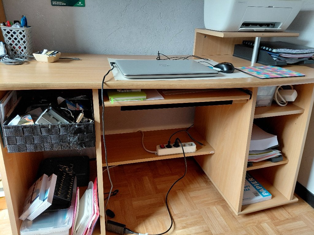 bureel, Ophalen, Bruin, 140 cm, 60 cm