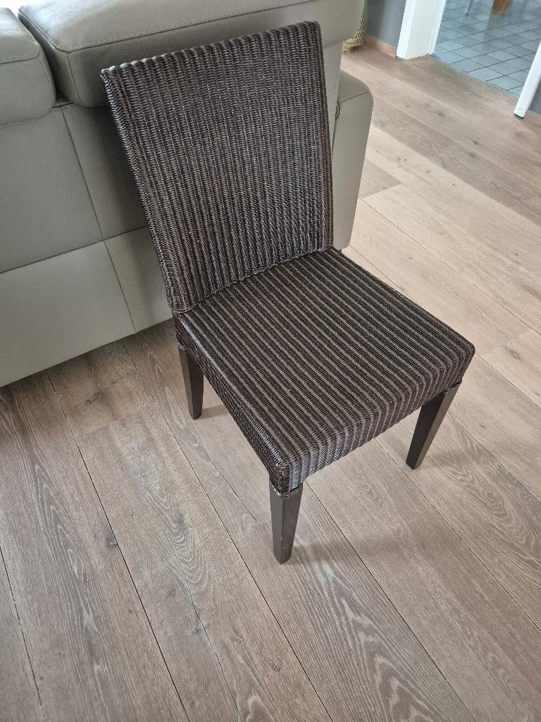 Bruine stoelen 5 stuks, Brun, Enlèvement, Osier ou Rotin, Cinq, Six Chaises ou plus