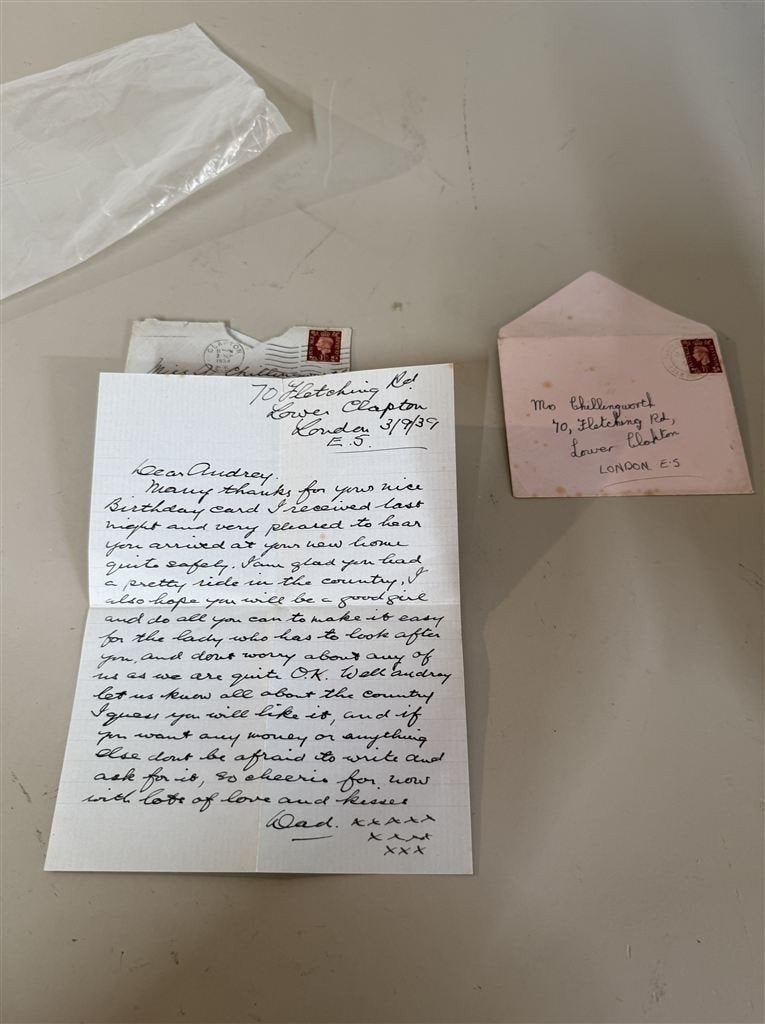 2 Enveloppen + 1 Brief uit 1939 - Originele Poststukken, Ophalen of Verzenden, Onbeschreven