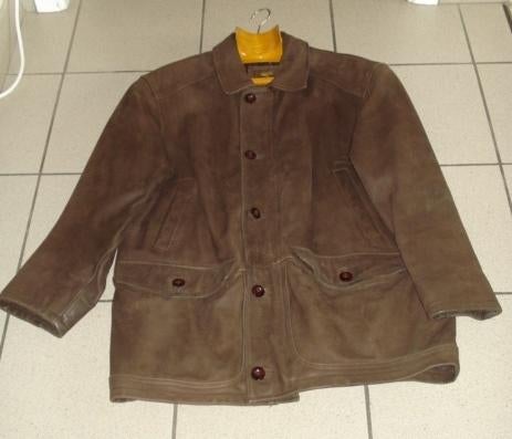 Veste en cuir marron pour homme taille 50 - DÉSTOCKAGE, Enlèvement ou Envoi, Brun, Porté, Taille 48/50 (M)