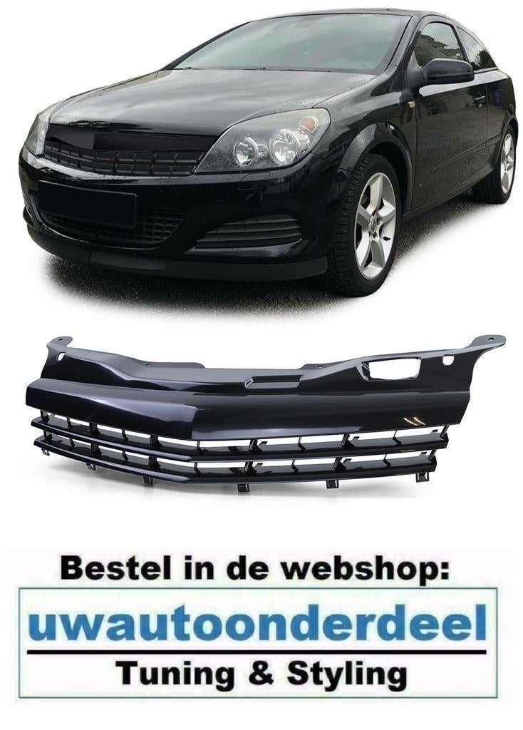Embleemloze Sport Grill Glans Zwart Voor Opel Astra H Faceli, Verzenden