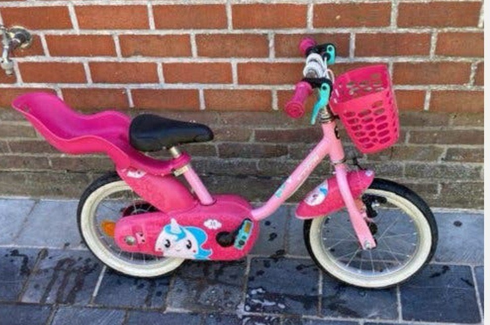 Btwin Unicorn 500 14 inch kinderfiets, Ophalen, Gebruikt, Btwin Decathlon