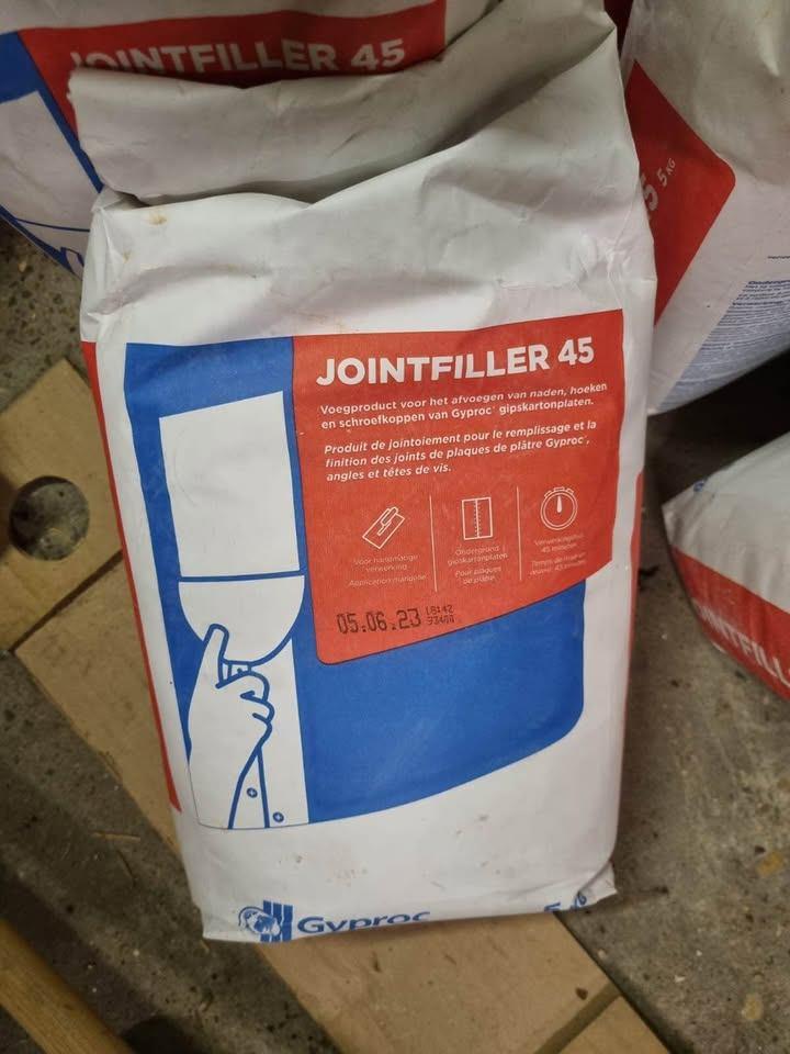 Gyproc jointfiller (8 zakken van 5kg), Ophalen, Nieuw