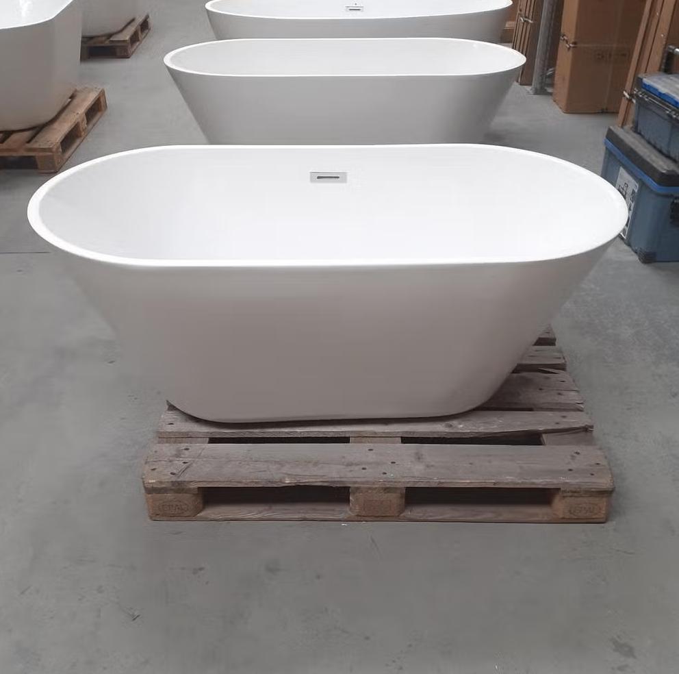 VOORDEEL! Ligbad, Acryl, 150cm, Stelpoten, Glans wit, nr314, Verzenden, Nieuw, Wit