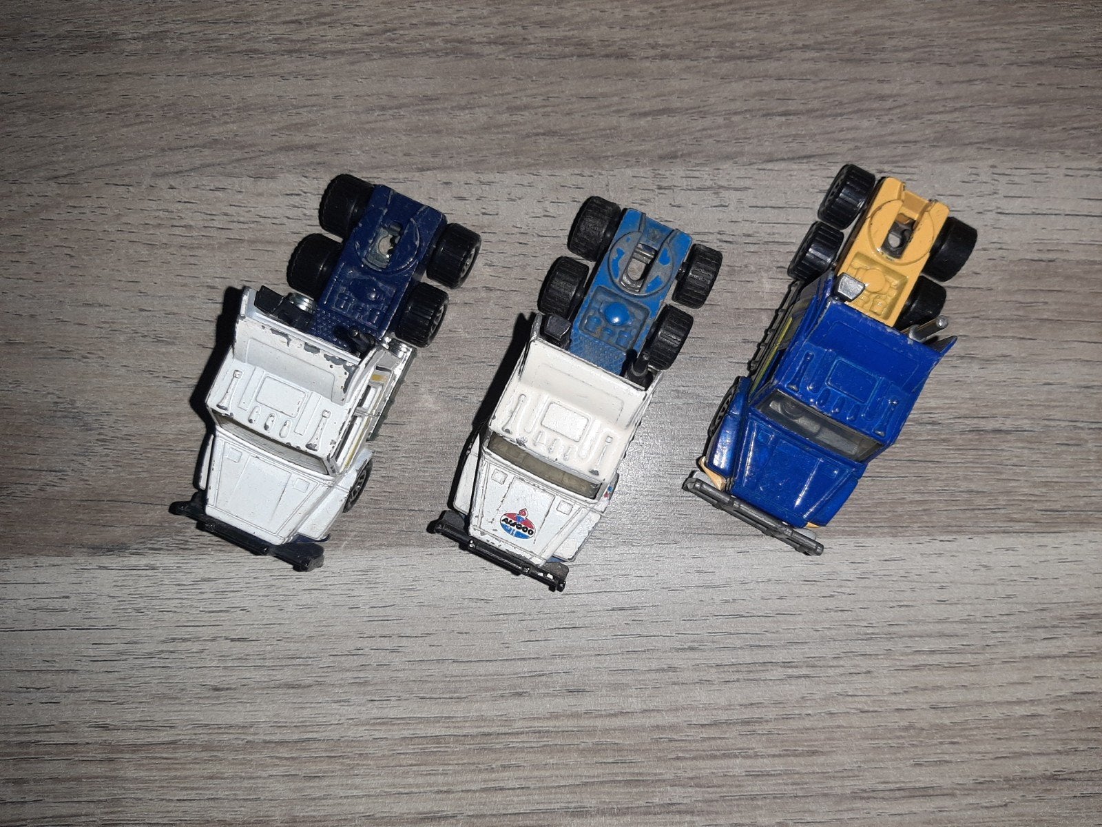 3x Matchbox Scania T142 1985, Ophalen of Verzenden, Gebruikt, Bus of Vrachtwagen