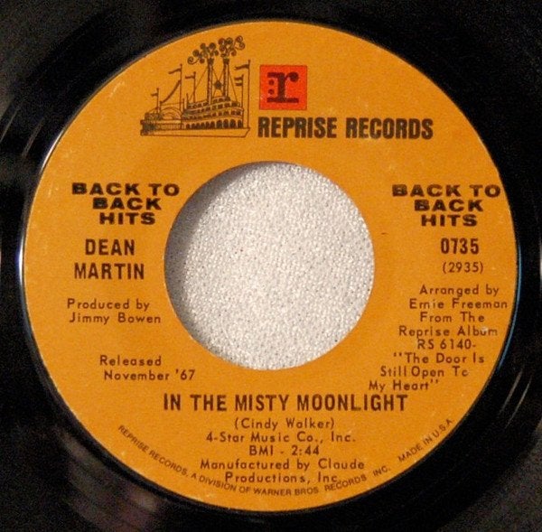 7" Dean Martin – In The Misty Moonlight, CD & DVD, Vinyles Singles, 7 inch, Utilisé, Pop, Réédition