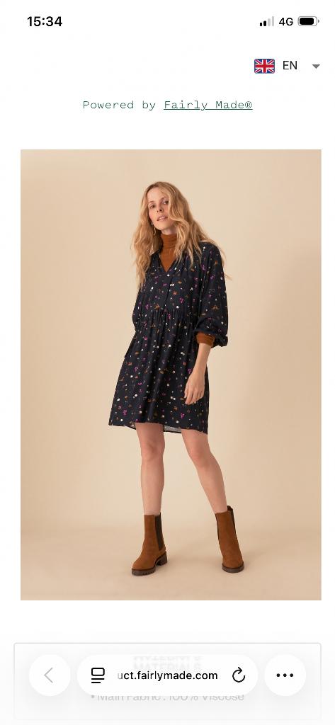 Kleedje van des petits hauts, Kleding | Dames, Jurken, Zo goed als nieuw, Maat 42/44 (L), Zwart, Ophalen