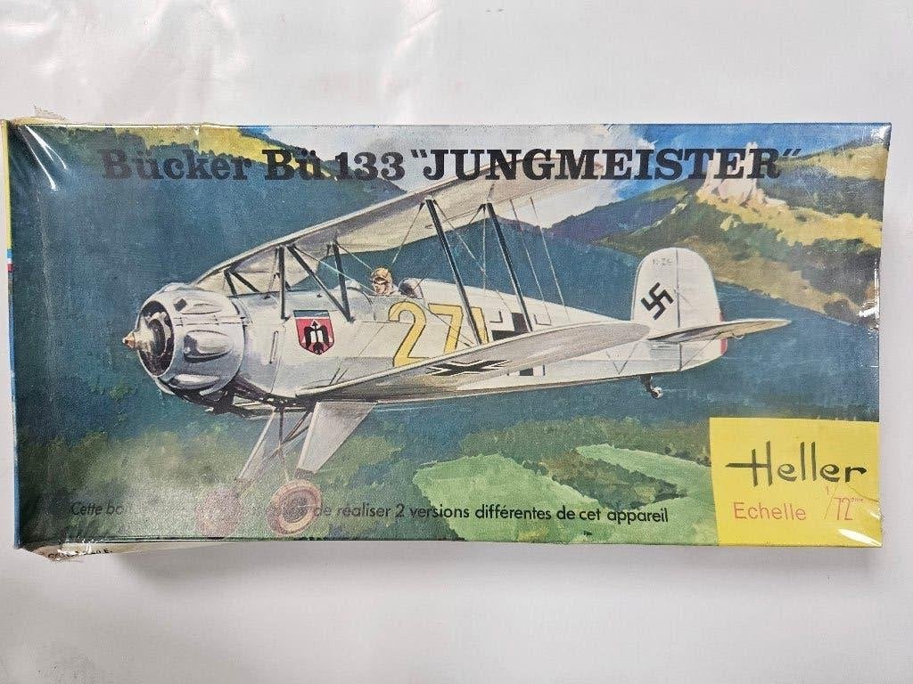 BOUWDOOS HELLER  BUCKER JUNGMEISTER  B133, Hobby en Vrije tijd, Modelbouw | Vliegtuigen en Helikopters, Ophalen, Nieuw, Heller