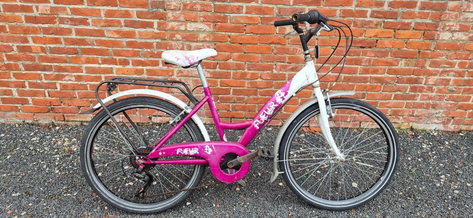 Kinderfiets (Fleur), Fietsen en Brommers, Fietsen | Kinderfietsjes, Ophalen, 20 inch of meer, Gebruikt, Velgrem