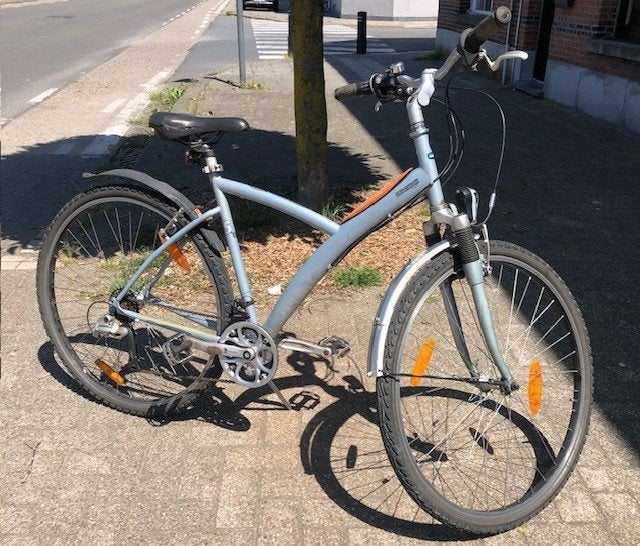 herenfiets BTWIn met 21 versnellingen,nagezien-alles werkt, Autres marques, Vitesses, Frein sur jante, Enlèvement