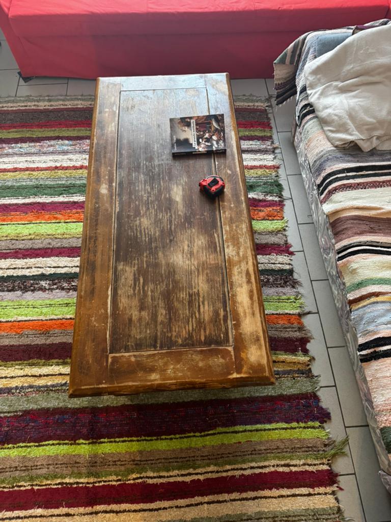 Table basse en bois, Huis en Inrichting, Tafels | Salontafels, Ophalen, Gebruikt, 100 tot 150 cm, 50 tot 75 cm
