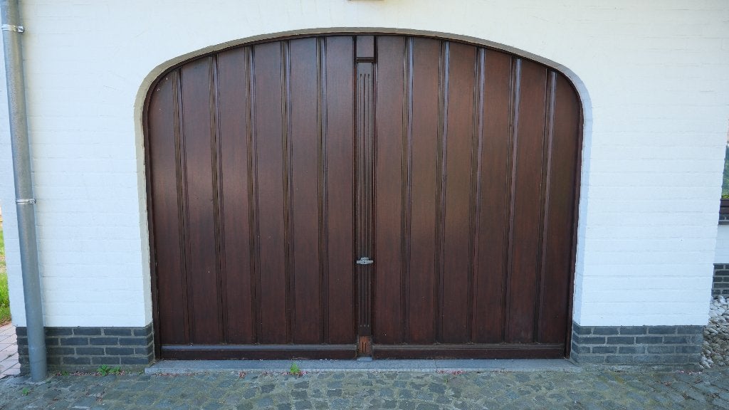 Houten garagepoort 200 x 260cm, Ophalen, Gebruikt, 120 cm of meer, Minder dan 200 cm