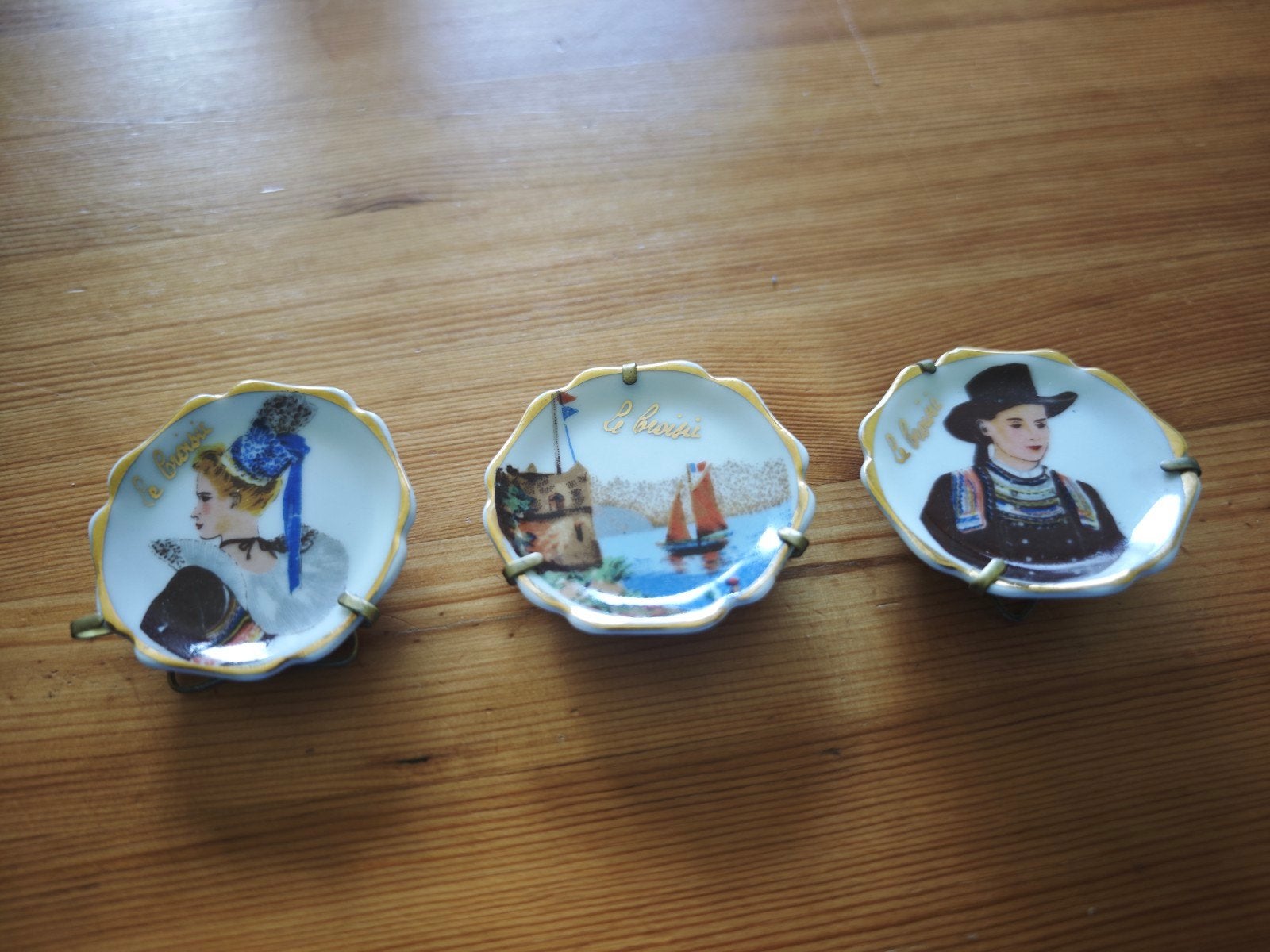 3 minis assiettes en porcelaine de Limoges, Antiquités & Art, Antiquités | Porcelaine, Enlèvement