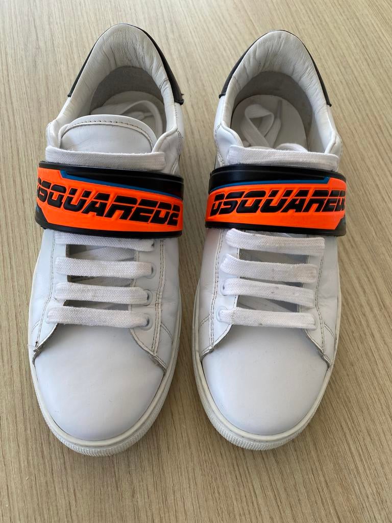 Dsquared2 42 1/2 sneakers voor heren, Wit, Ophalen of Verzenden, Sneakers, Gedragen