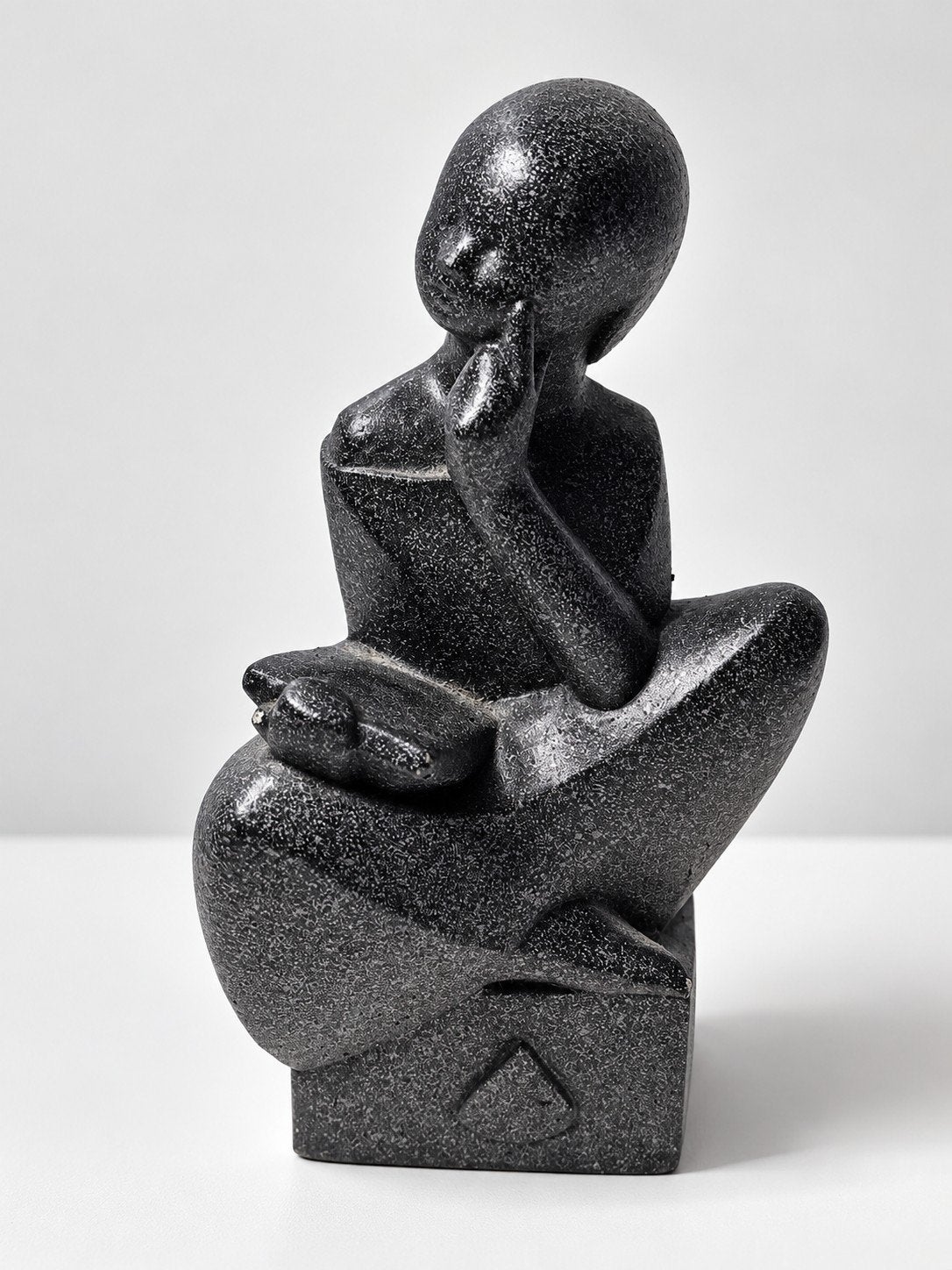 Corry Ammerlaan – "Laat ze Leren" Terre des Hommes Polystone, Zwart, Beeld, Ophalen of Verzenden, Overige materialen