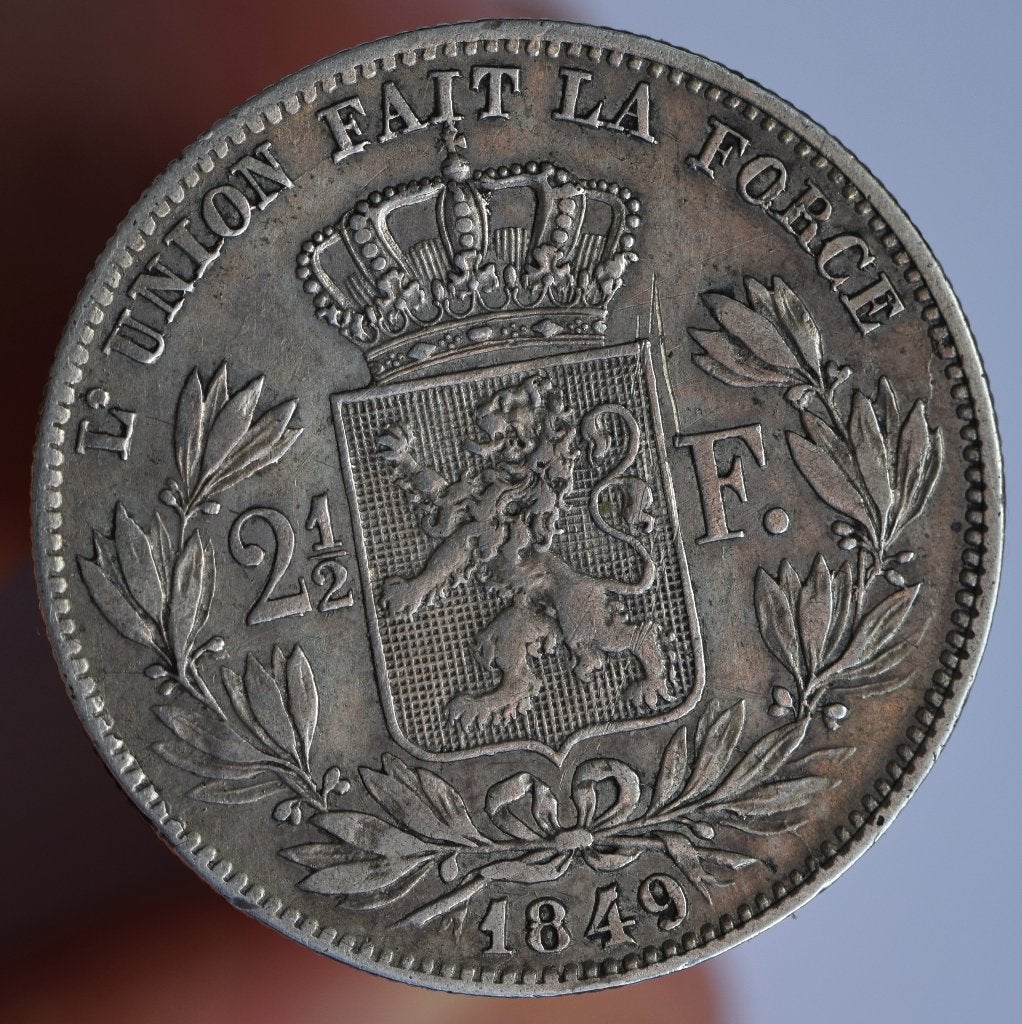 2,5 francs argent 1849 grande tête, Verzenden, Zilver, Losse munt, Zilver