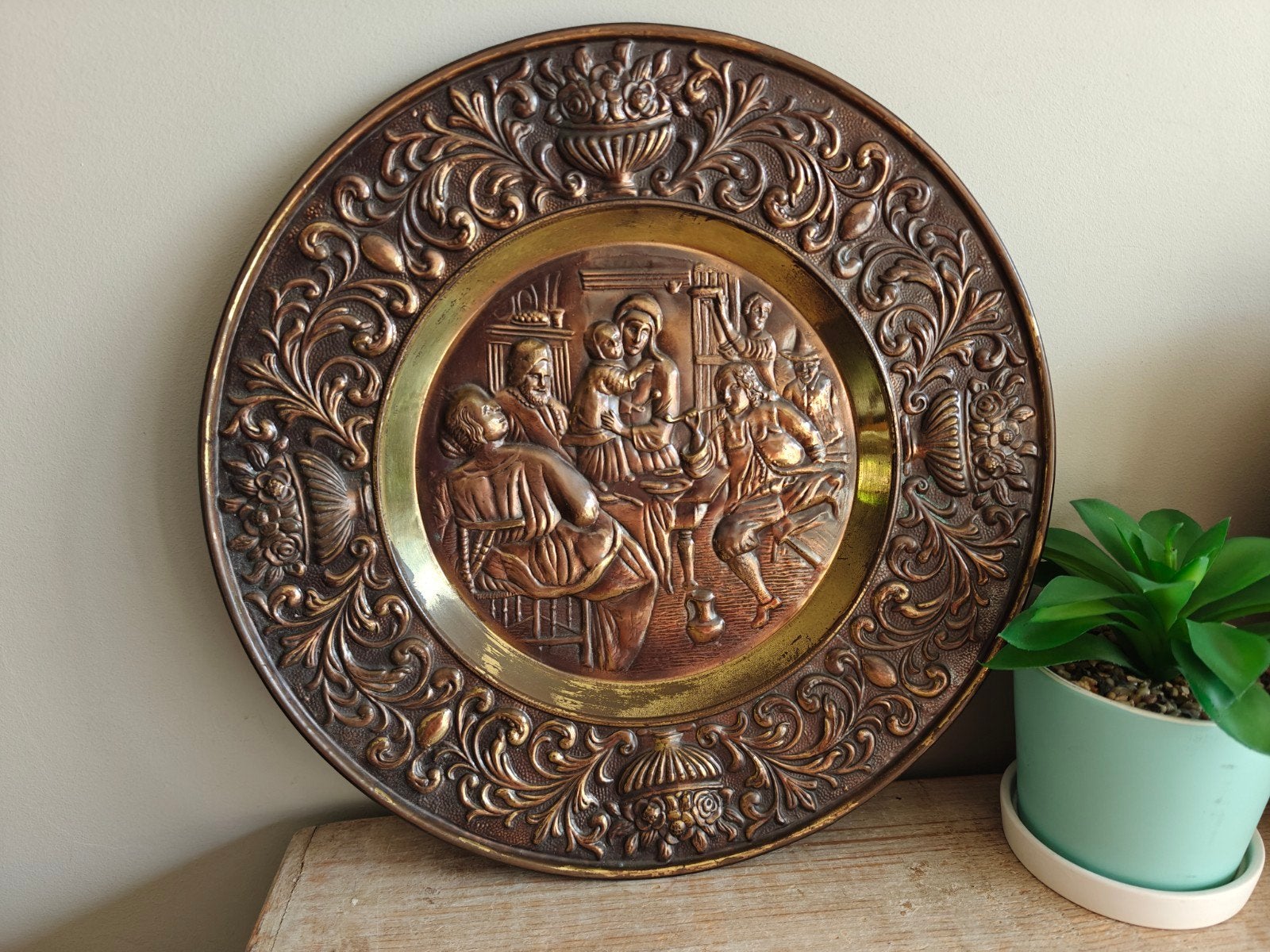 vintage muurdecoratie , zie foto's, Ophalen of Verzenden