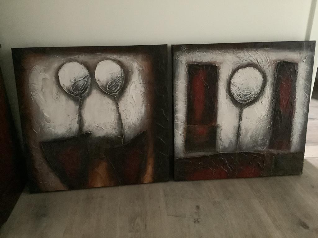 *2 mooie schilderijen uit de COBRA kunststroming (1948-1951), Antiek en Kunst, Ophalen of Verzenden