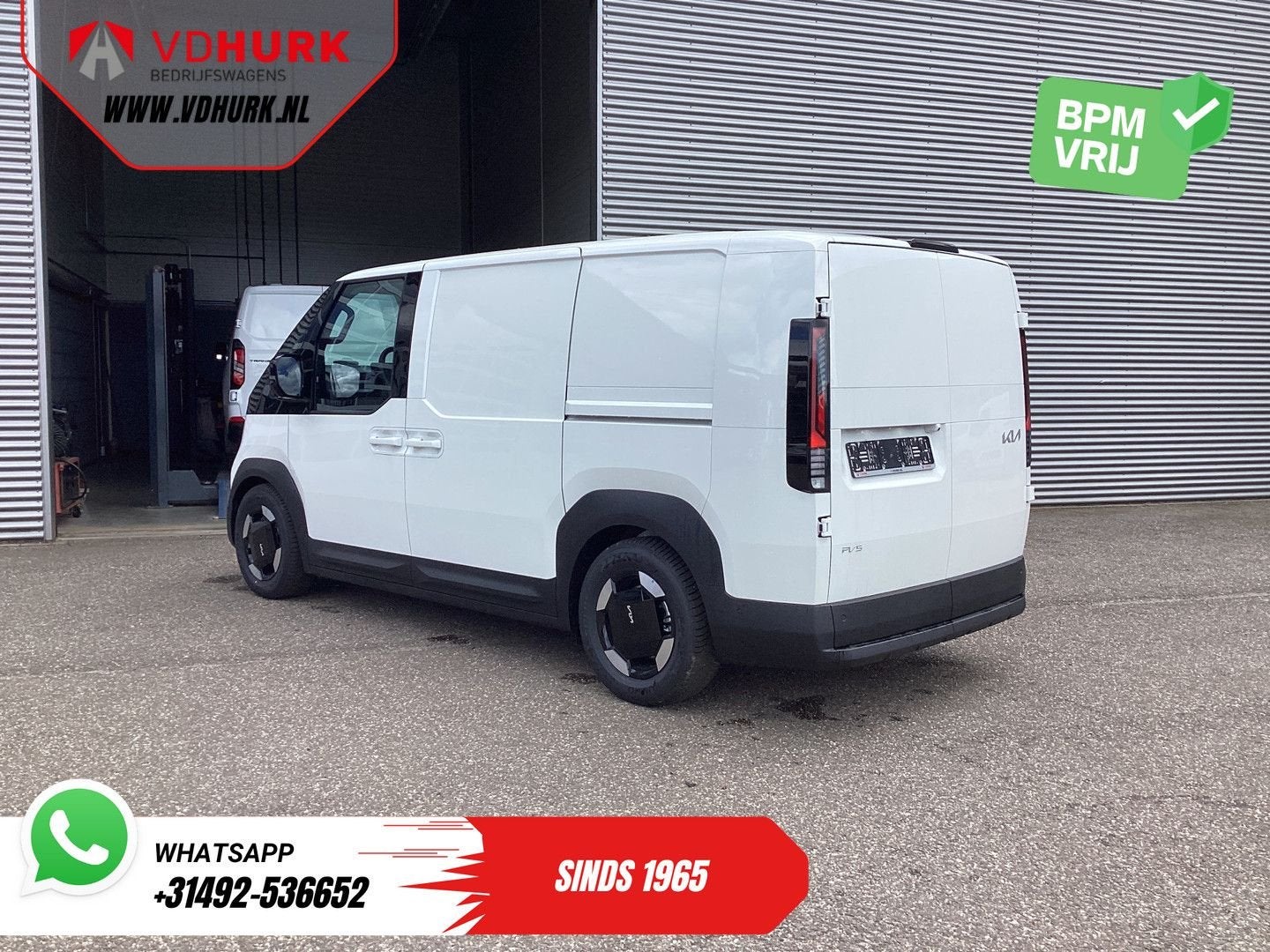 Kia PV5 Elite Executive 71.2 kWh 416 km WLTP L2 Warmtepomp/, Auto's, Bestelwagens en Lichte vracht, Automaat, Kia, Wit, Parkeersensor