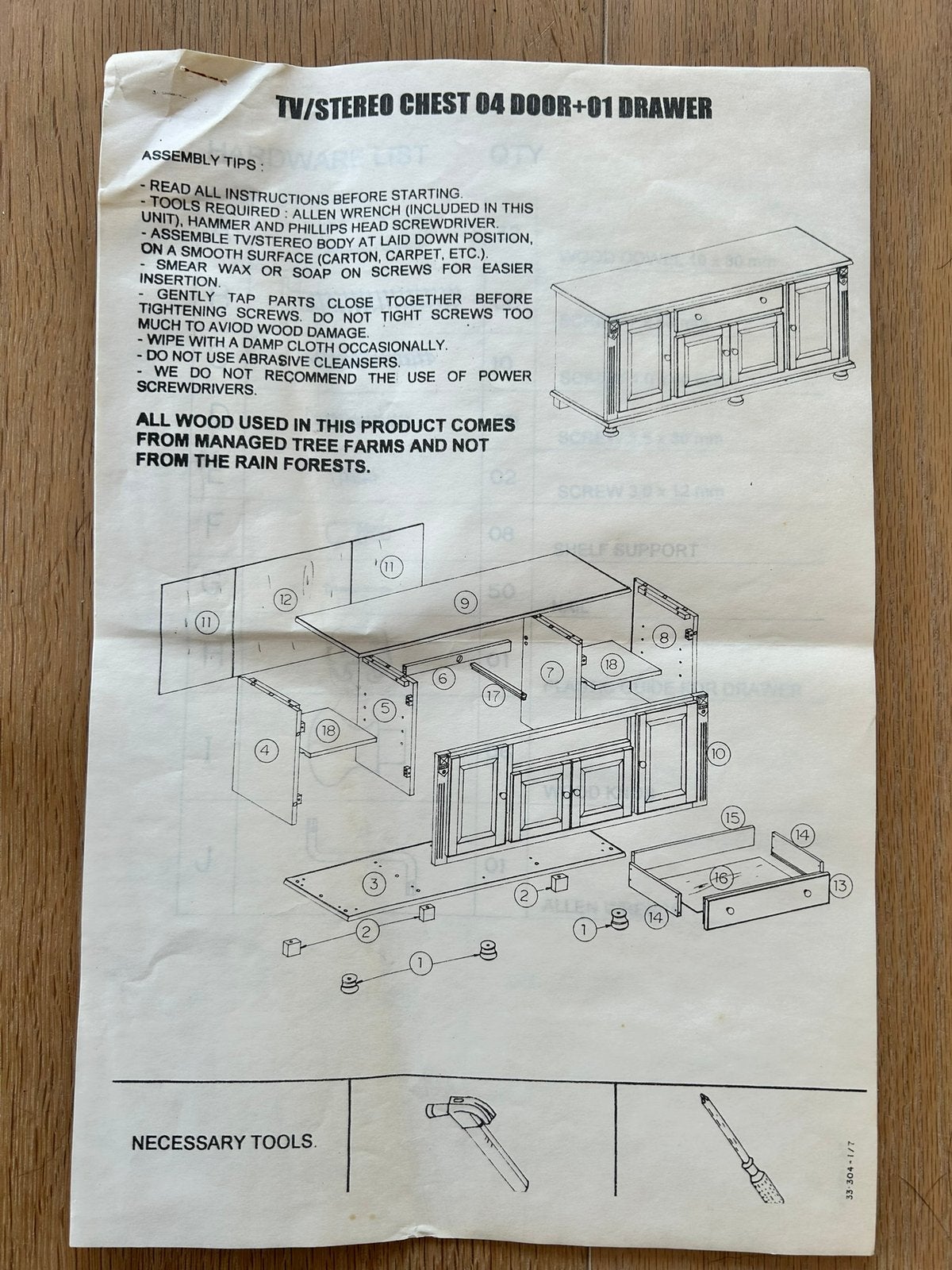 armoire / buffet TV en bois a monter, Maison & Meubles, Armoires | Mobilier de télévision, Neuf, 25 à 50 cm, Moins de 100 cm, 150 à 200 cm