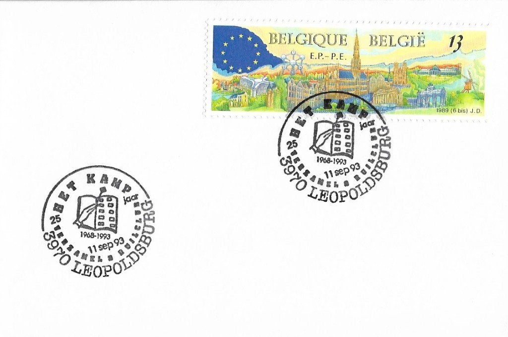 1993 - BELGIQUE - 25 ans «Le Camp» [Y&T 2326] + LEOPOLDSBURG, Oblitéré, Avec enveloppe, Timbre-poste, Envoi