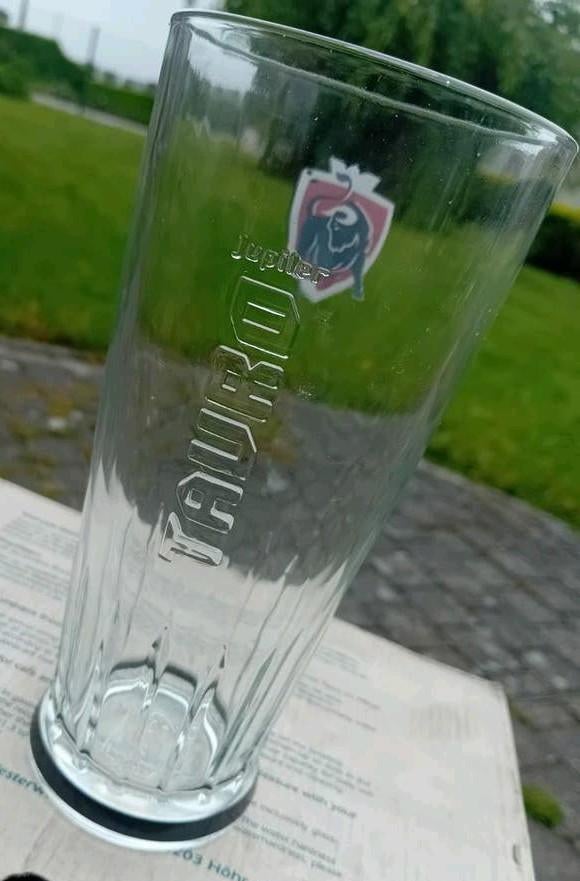 Glazen 33cl 6x Jupiler Tauro zwarte onderrand NIEUW 🍺, Verzamelen, Biermerken, Ophalen of Verzenden, Nieuw, Glas of Glazen, Jupiler