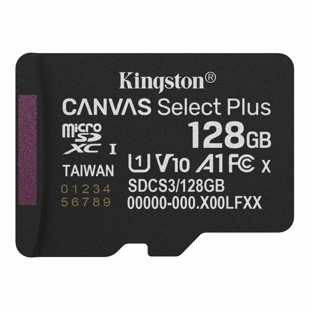 Kingston Canvas Select Plus microSD 128GB, Kingston, Nieuw, Ophalen of Verzenden, Overige