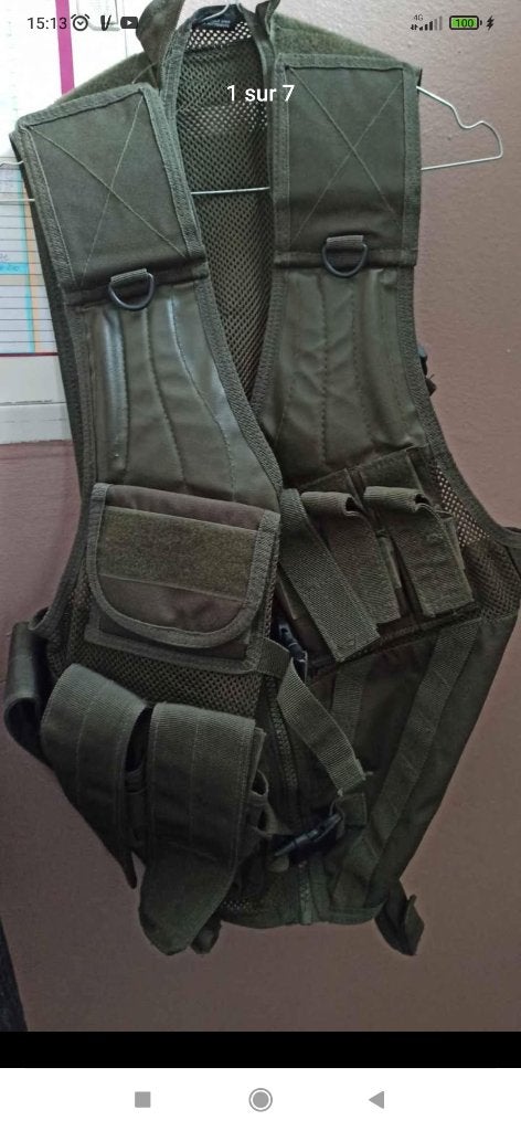 Militaria Mil Tec OD tactisch vest, Ophalen of Verzenden, Landmacht, Kleding of Schoenen