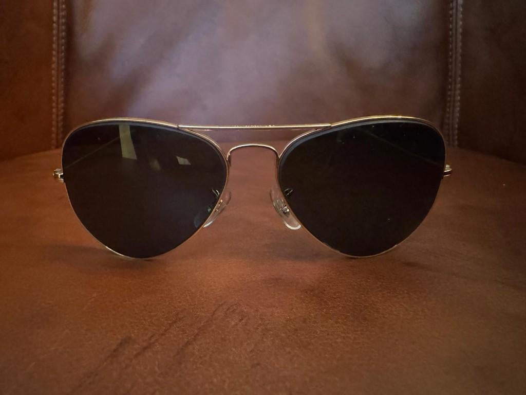 Vintage B&L Ray-Ban Aviator 58 zonnebril G20 grijze lens A22, Gebruikt, Zonnebril, Overige kleuren, Ophalen of Verzenden