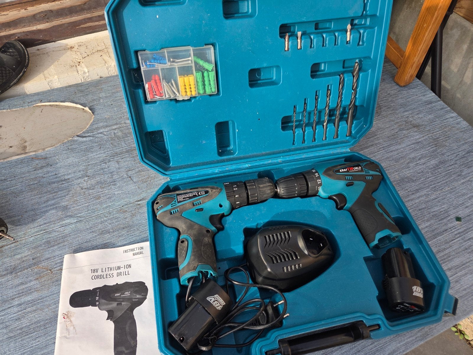 Set 2 atuk scroefmachıne, Ophalen, Zo goed als nieuw, Boor- en Schroefmachine