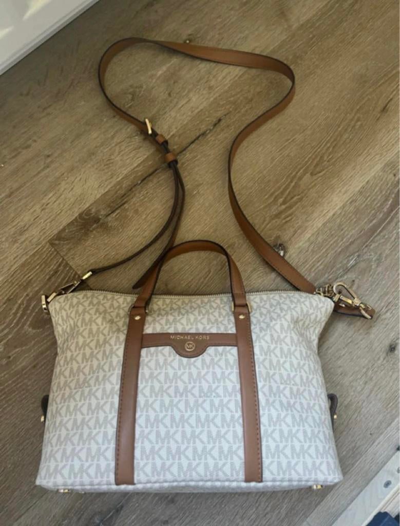 Michael Kors handtas, Handtassen en Accessoires, Tassen | Damestassen, Ophalen, Nieuw, Beige, Handtas