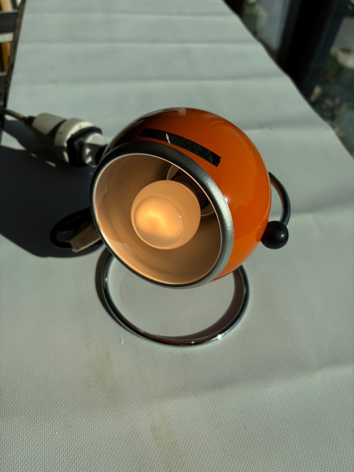 lampe boule vintage orange space age de Targetti Sankey, Enlèvement ou Envoi