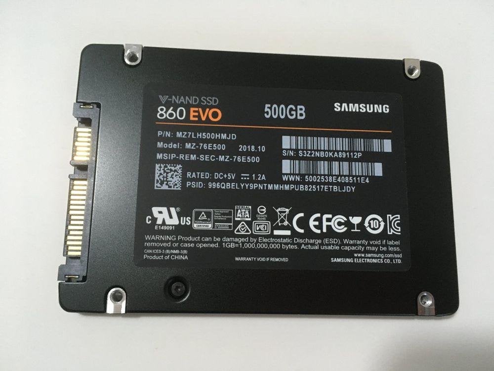 500Gb SSD Samsung 860 EVO, Intern, Gebruikt, Ophalen of Verzenden, Samsung